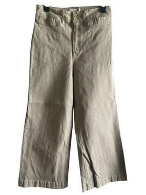 Unpublished Wide-Leg Jeans in Greenish Beige size 29